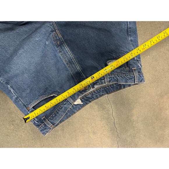 Vintage Levis 505 l 90’s Orange Tab Straight Leg Denim Jeans 42x32 - Picture 3 of 6